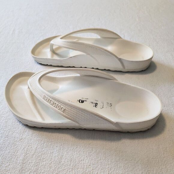 Birkenstock Honolulu Essentials Eva Rubber White Flip Flops Women's Size 38 US 7 - Picture 1 of 5